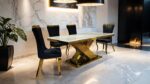 Palazzo Glam Gold Dining Table by Furniture of America 7
