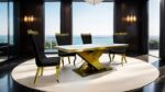 Palazzo Glam Gold Dining Table by Furniture of America 8