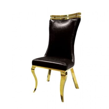 Palazzo Glam Black Chair, Gold/Black by Furniture of America