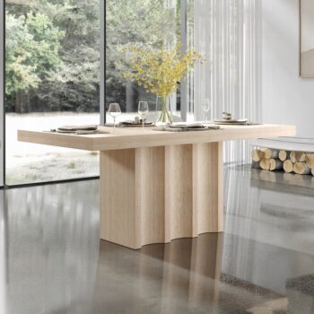 Inca Travertine Stone Dining Table DN04745 By ACME