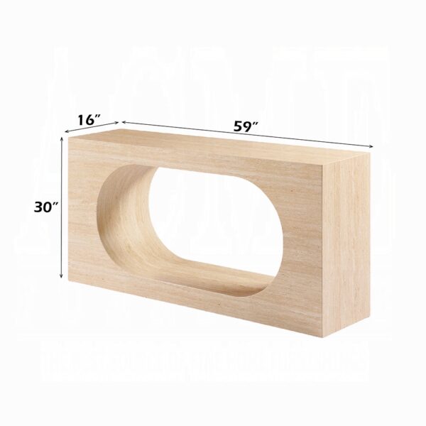 Inca Travertine Stone Console Table AC04737 By ACME - Image 2