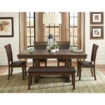 Wieland Dining Bench in Rustic Brown Finish By Homelegence 6