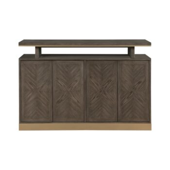 Griffin Server in Brown Finish with Gold Tipping By Homelegence
