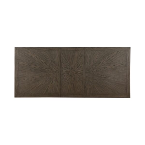 Griffin Dining Table in Brown Finish with Gold Tipping