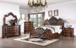 Esparanza 4 Pc Queen Bedroom Set Traditional Brown Cherry by Furniture of America 7