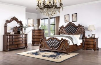 Esparanza 5 Pc Queen Bedroom Set Traditional Brown Cherry by Furniture of America