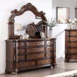 Esparanza Dresser Traditional Brown Cherry by Furniture of America 7