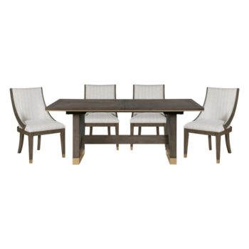 Griffin 5pc Dinning Set in Brown Finish By Homelegence