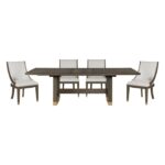 Griffin 5pc Dinning Set in Brown Finish By Homelegence 8