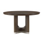 Clara Round Dining Table in Brown Finish By Homelegence 6
