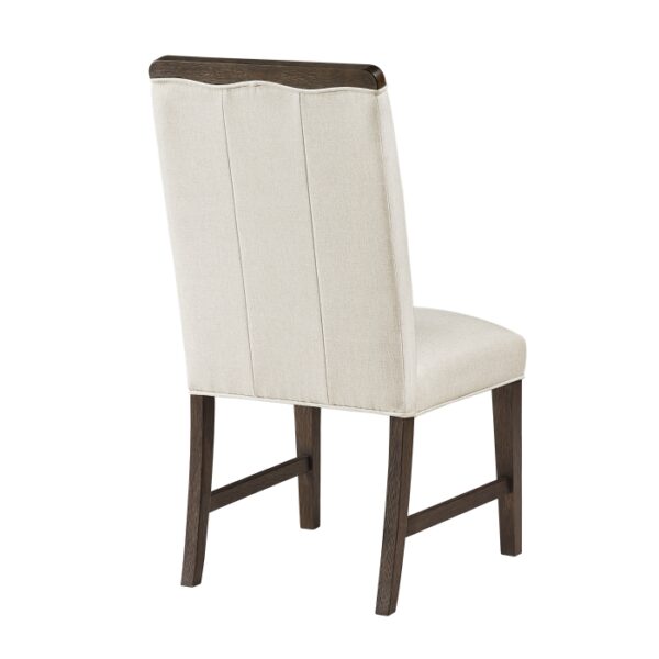 Clara Side Chair in Wire Brushed Brown Finish