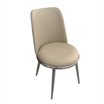 Norelli Side Chair (2/CTN) Contemporary Silver/Taupe by Furniture of America