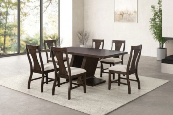 Holsworthy Contemporary Espresso Dining Table – 72"