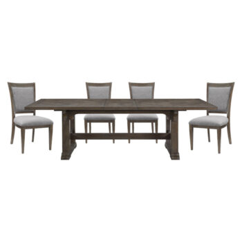Extendable 5pc Dining Table Set for 4