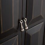 Viggo 4 Door Cabinet Modern Farmhouse Weathered Black by Furniture of America 9