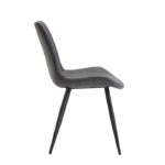 Brixley Side Chair in Black Metal Legs