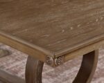 Monclova Dining Table Rustic Oak/Beige Transitional by Furniture of America 11