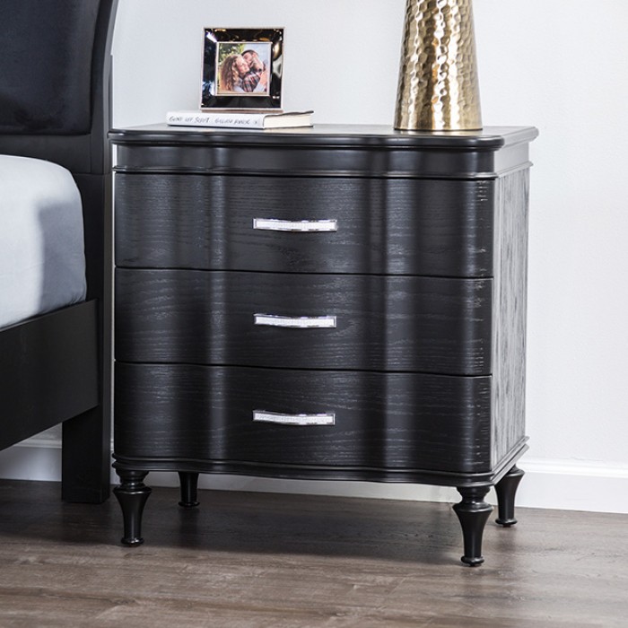 Melodi Parc Night Stand Glam Black By Furniture Of America Luxury Bedroom Furniture Mobilia Cleopatra 3 Melodi Parc Night Stand Glam Black by Furniture of America 3