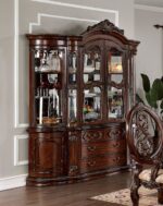 Normandy Hutch & Buffet Traditional Brown Cherry by Furniture of America 11