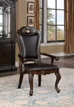 Lombardy Arm Chair (2/Box) Traditional Walnut/Dark Brown by Furniture of America 8