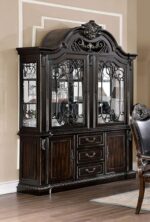 Lombardy Hutch & Buffet Traditional Walnut by Furniture of America 11