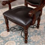 Picardy Arm Chair (2/Box) Traditional Brown Cherry/Black by Furniture of America 7