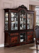 Picardy Hutch & Buffet Traditional Brown Cherry by Furniture of America 14