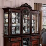 Picardy Hutch & Buffet Traditional Brown Cherry by Furniture of America 9