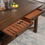 Fredonia Counter Ht. Table Transitional Rustic Oak by Furniture of America 10