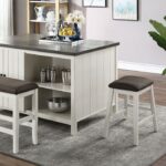 Heidelberg Counter Ht. Table Transitional Off-White/Dark Gray by Furniture of America 8