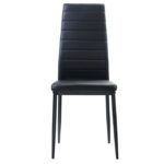 Florian Side Chair in Black Metal Finish By Homelegence