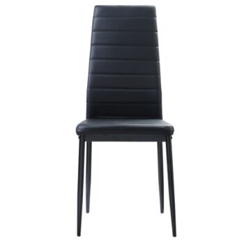 Florian Side Chair in Black Metal Finish By Homelegence