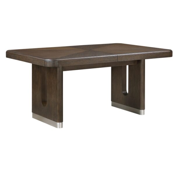 Clara Dining Table in Brown Finish By Homelegence - Image 2