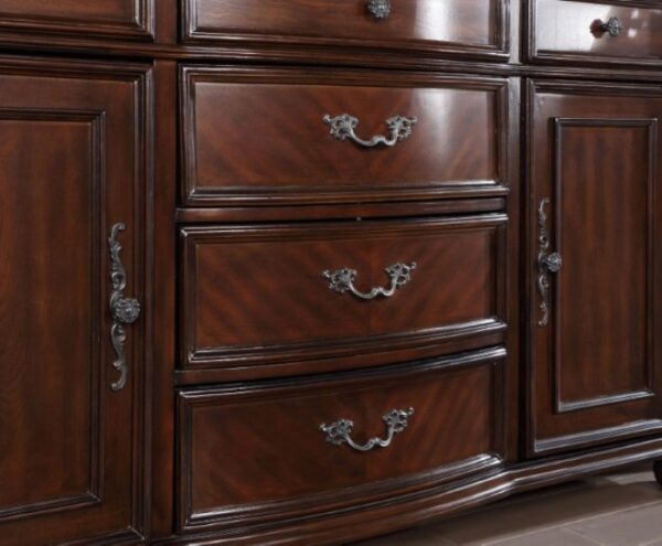 Nouvelle Hutch & Buffet Brown Cherry Traditional by Furniture of America - Image 3