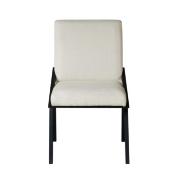 Rochelle Cream Textured Fabric Side Dining Chair By Homelegence