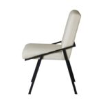 Rochelle Cream Textured Fabric Side Dining Chair By Homelegence - Image 2