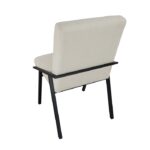 Rochelle Cream Textured Fabric Side Dining Chair By Homelegence - Image 3