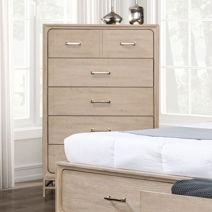 Sandnes Chest Transitional Light Oak By Furniture Of America | Mobilia Cleopatra 3 Sandnes Chest Transitional Light Oak by Furniture Of America - Image 1
