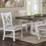 Auletta Dining Table Rustic Distressed White/Gray by Furniture of America
