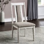 Halsey Side Chair (2/Box) Rustic Weathered White/Warm Gray by Furniture of America