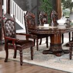 Canyonville Dining Table Traditional Brown Cherry by Furniture of America