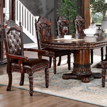 Canyonville Dining Table Traditional Brown Cherry by Furniture of America