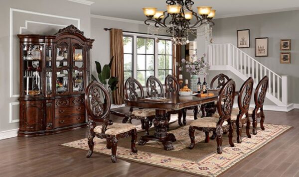 Normandy Hutch & Buffet Traditional Brown Cherry by Furniture of America - Image 7