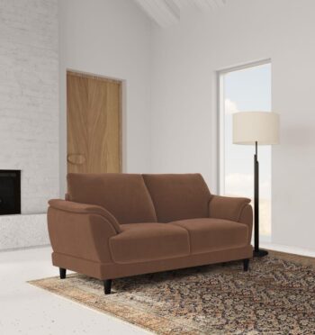 Selma Rust Woven Fabric Loveseat by Coaster Furniture