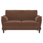 Selma Rust Woven Fabric Loveseat by Coaster Furniture - Image 4