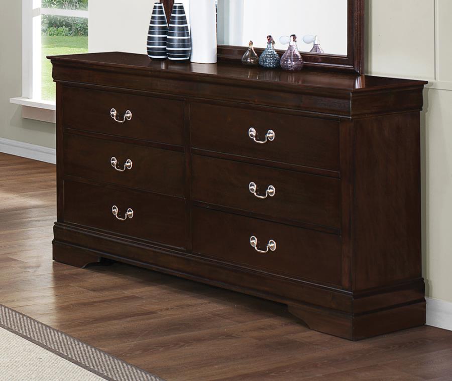 Louis Philippe 6-Drawer Dresser Cappuccino 202413 By Coaster Furniture. | Mobilia Cleopatra 3 Louis Philippe 6-drawer Dresser Cappuccino 202413 by Coaster Furniture. - Image 1
