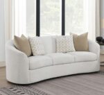 Rainn Upholstered Tight Back Sofa Latte 509171 by Coaster Furniture - Image 2