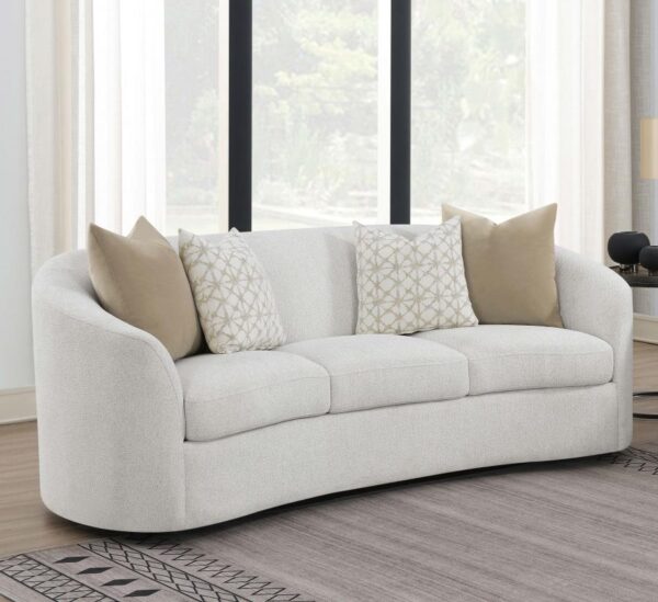 Rainn Upholstered Tight Back Sofa Latte 509171 by Coaster Furniture - Image 2