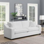 Ashlyn Upholstered Sloped Arms Sofa White 509891 by Coaster Furniture 12