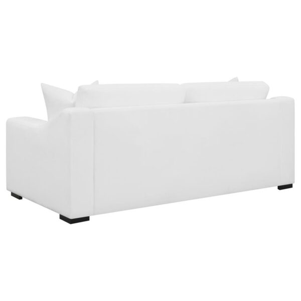 Ashlyn Upholstered Sloped Arms Sofa White 509891 by Coaster Furniture - Image 4